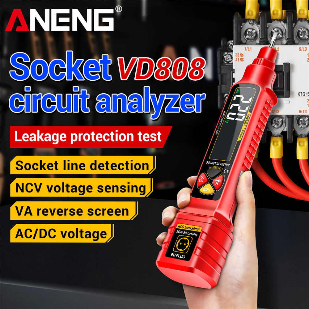 Power Tools Voltage - Tester zasilania gniazda ANENG VD808 Profesjonalne