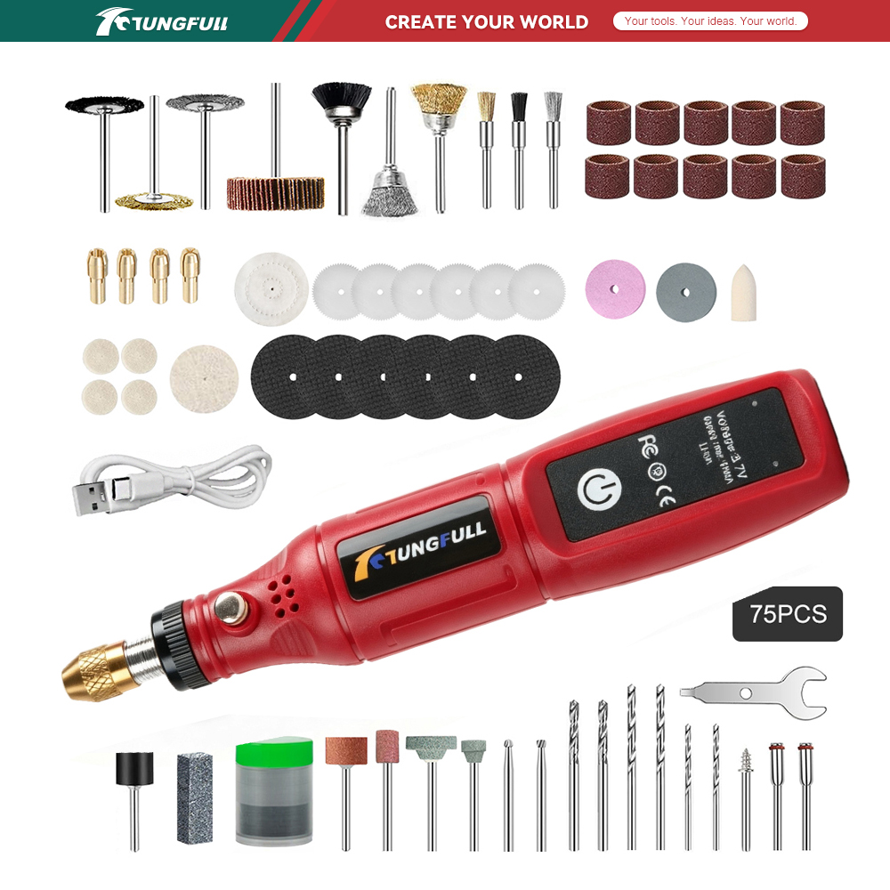 Power Tools Workshop - TUNGFULL 3.7V Bezprzewodowy Obrotowy Narzędzie Wielofunkcyjne