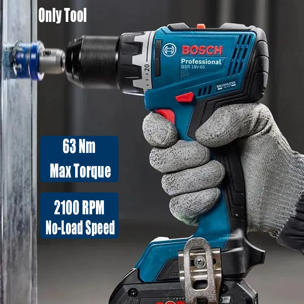 Power Tools Repairs - Wiertarko-wkrętarka akumulatorowa Bosch GSR 18V-65, bezszczotkowa,