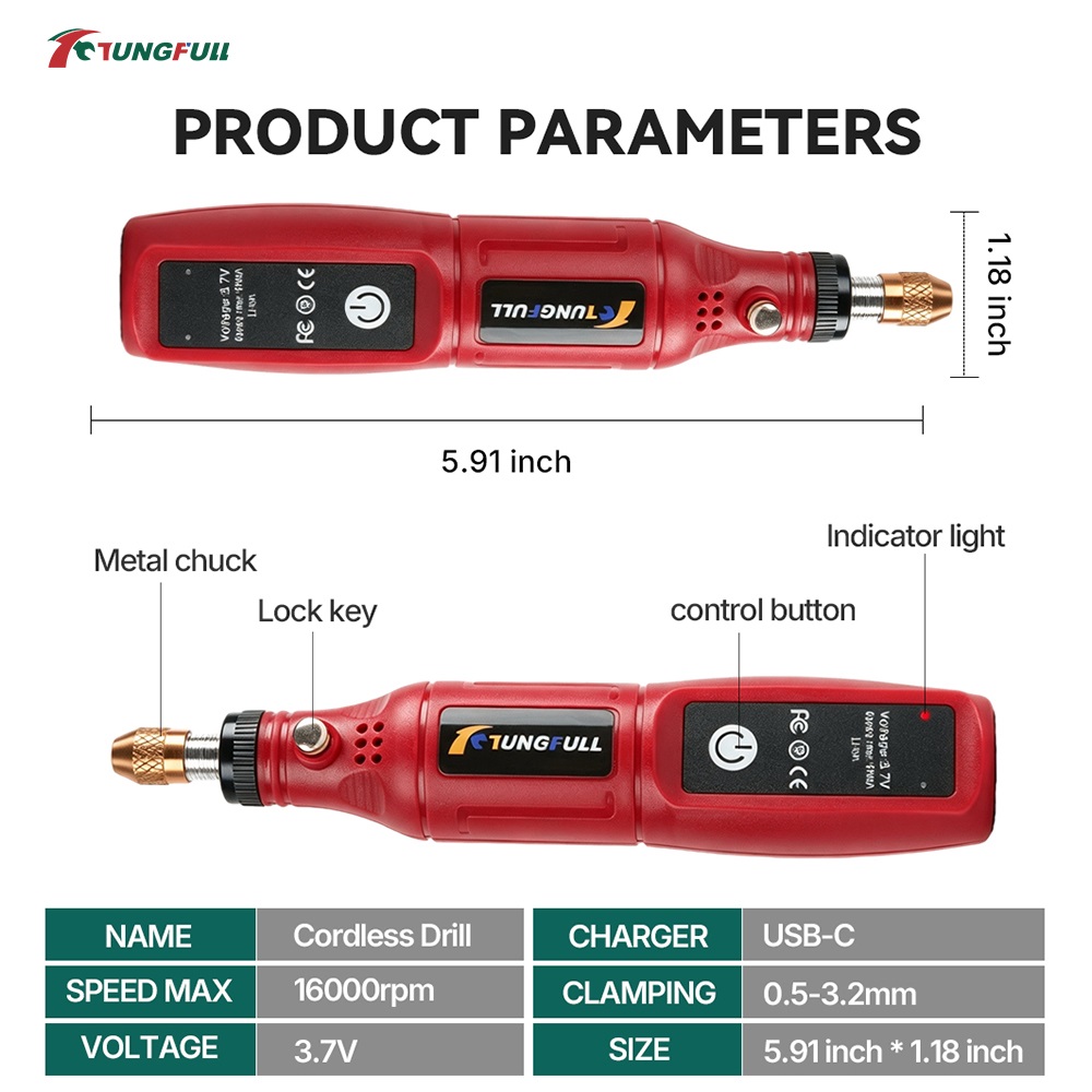 TUNGFULL 3.7V Bezprzewodowy Ob – Power Tools Workshop recenzja i cena