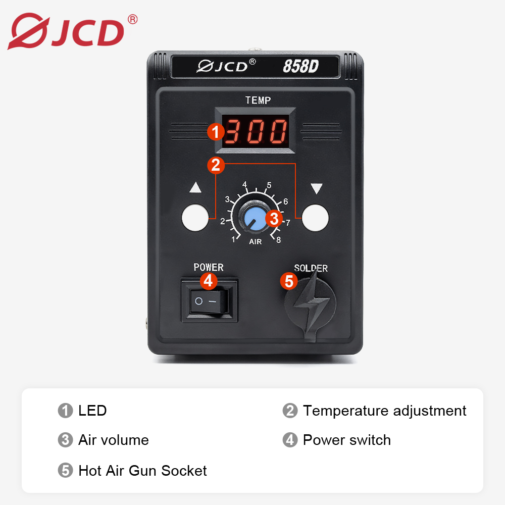 JCD Hot Air Gun 858D 700W BGA  – Heat Gun Variable recenzja i cena